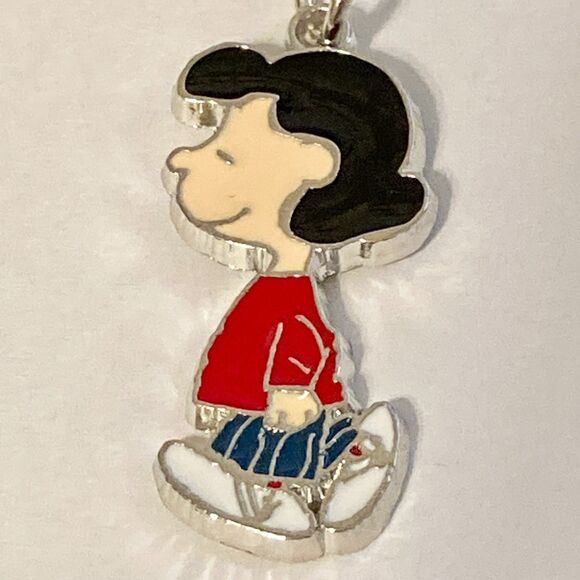 Peanuts Snoopy Lucy Van Pelt Clip On Charm Zipper Pull Purse Charm Signed Enamel - Picture 4 of 8